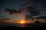 横間海岸 夕日
