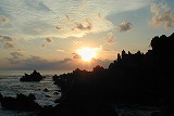八丈小島 夕日